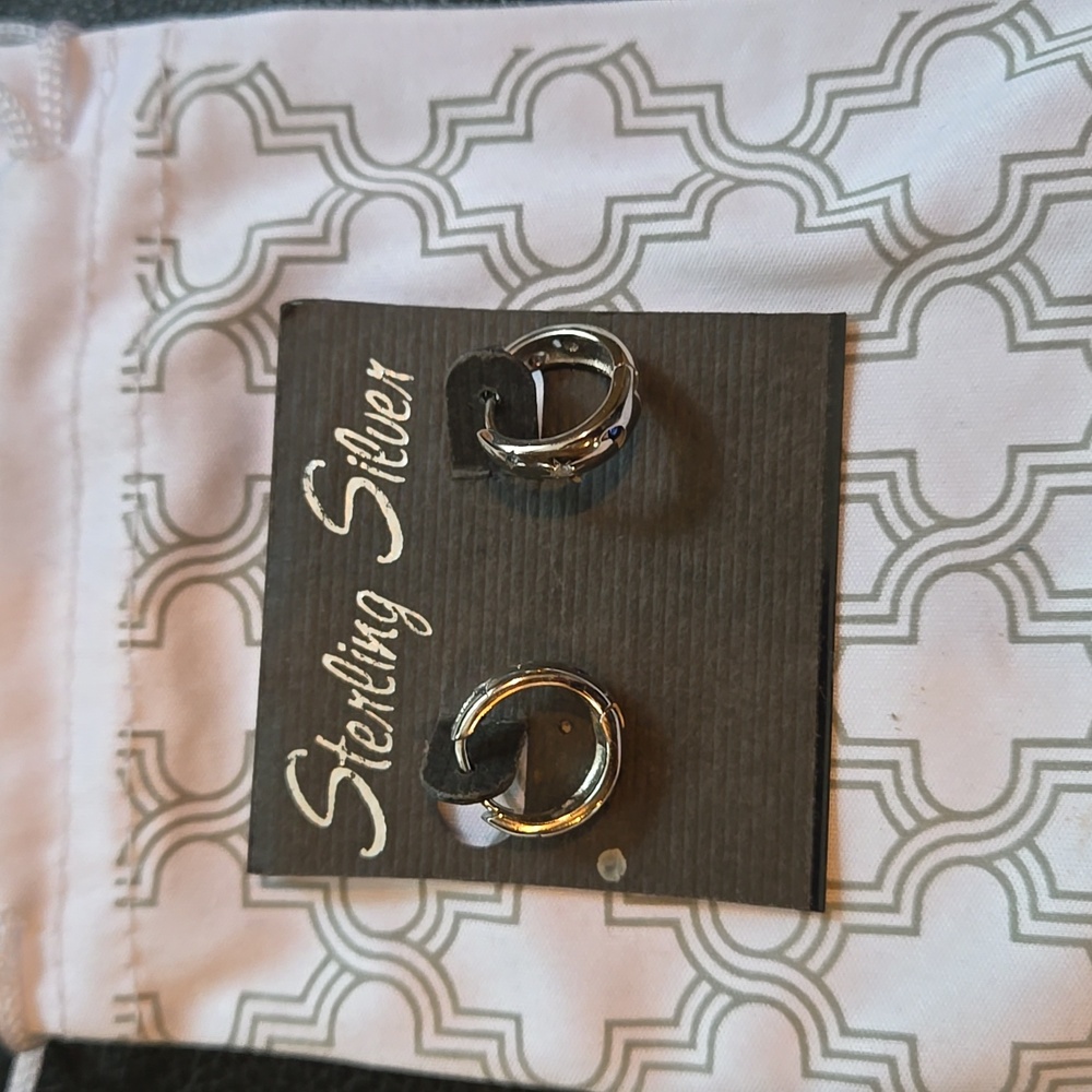 Sterling silver hoops